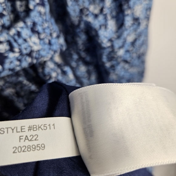 J. Crew Lightweight Cotton Puff-Sleeve Mini Dress in Antique Navy Blue XS - Picture 11 of 14